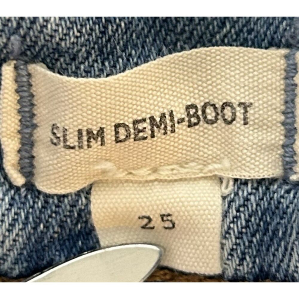 Madewell Slim Demi-Boot Jeans Light Wash Size 25 High Rise - Picture 4 of 13